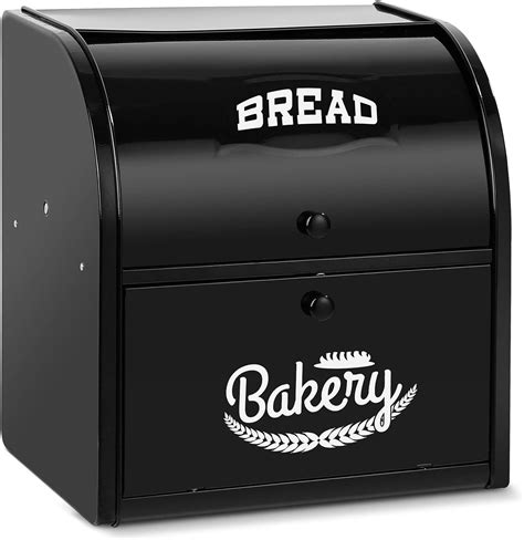 metal bread boxes|large stainless steel bread box.